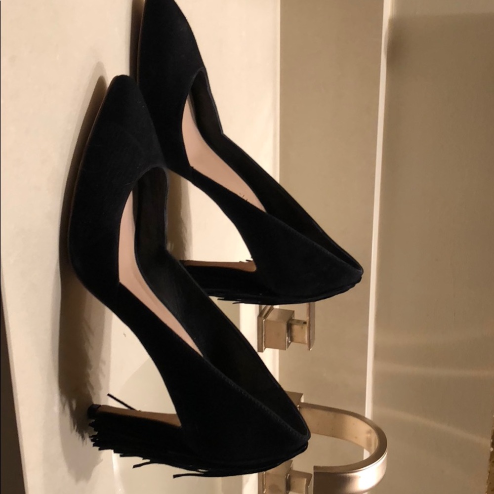 Loeffler Randall black suede pump